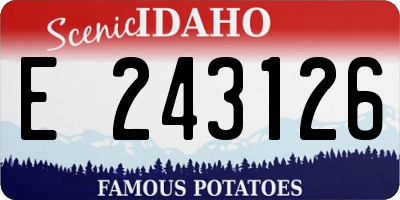 ID license plate E243126