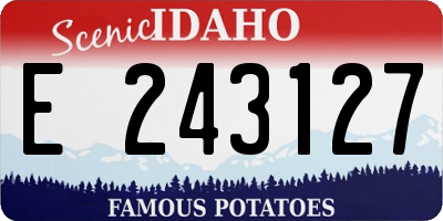ID license plate E243127