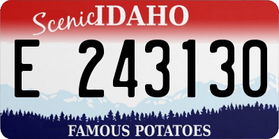 ID license plate E243130