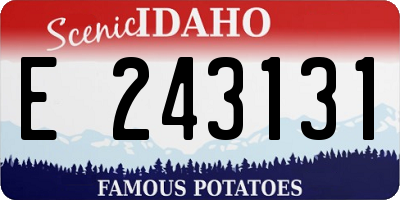 ID license plate E243131