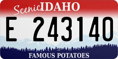 ID license plate E243140