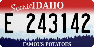 ID license plate E243142