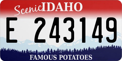 ID license plate E243149
