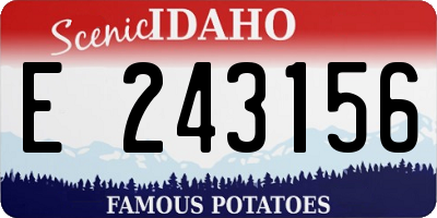 ID license plate E243156