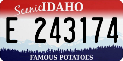 ID license plate E243174