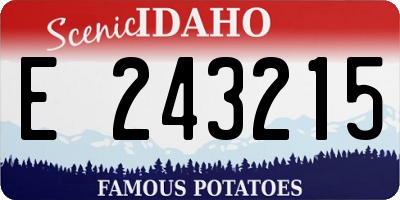 ID license plate E243215