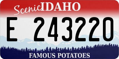 ID license plate E243220