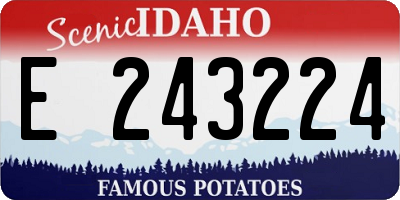 ID license plate E243224