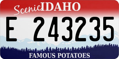 ID license plate E243235
