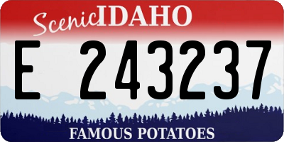 ID license plate E243237