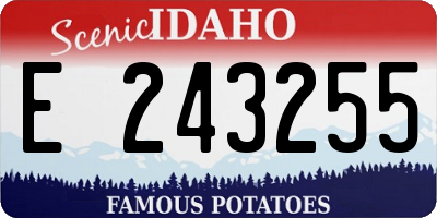 ID license plate E243255