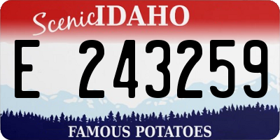 ID license plate E243259