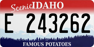 ID license plate E243262
