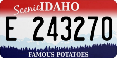 ID license plate E243270
