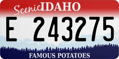 ID license plate E243275