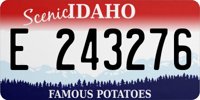 ID license plate E243276
