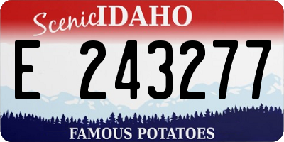 ID license plate E243277