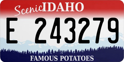 ID license plate E243279
