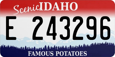 ID license plate E243296