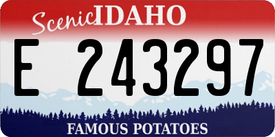ID license plate E243297
