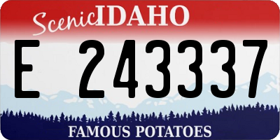 ID license plate E243337