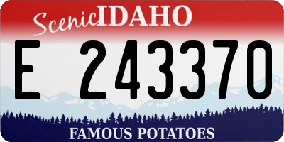 ID license plate E243370