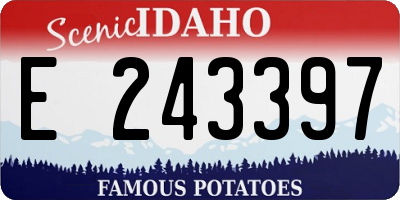 ID license plate E243397