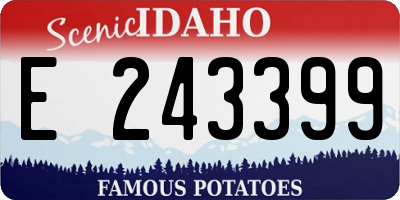 ID license plate E243399