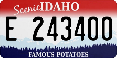 ID license plate E243400