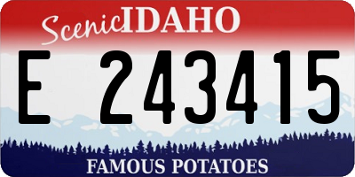 ID license plate E243415