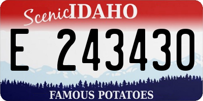 ID license plate E243430