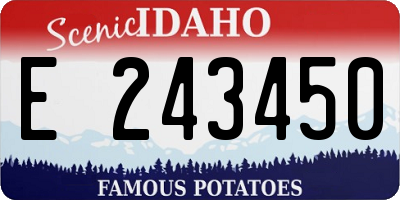 ID license plate E243450