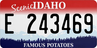 ID license plate E243469