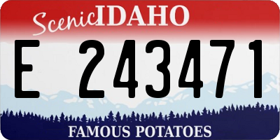 ID license plate E243471