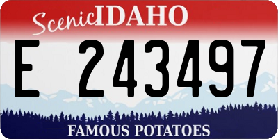 ID license plate E243497