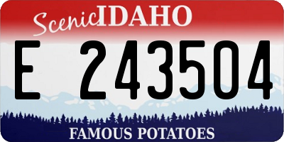 ID license plate E243504
