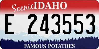 ID license plate E243553