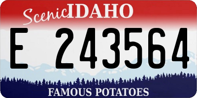 ID license plate E243564