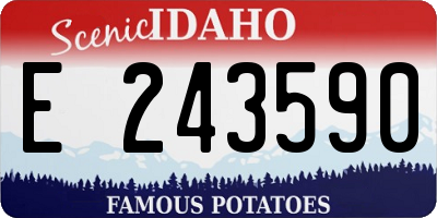 ID license plate E243590