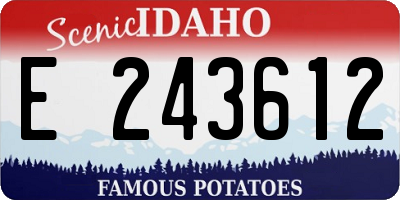 ID license plate E243612