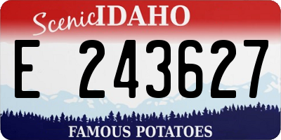 ID license plate E243627