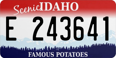 ID license plate E243641