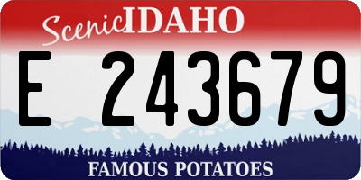 ID license plate E243679