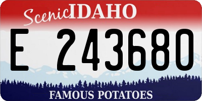 ID license plate E243680