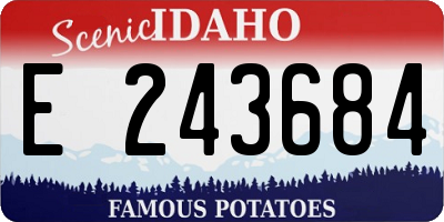 ID license plate E243684