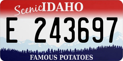 ID license plate E243697