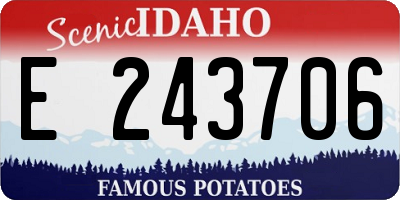 ID license plate E243706