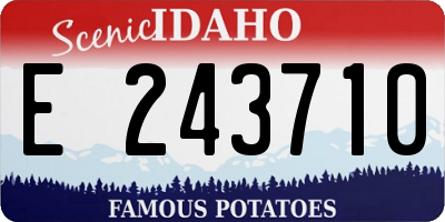 ID license plate E243710