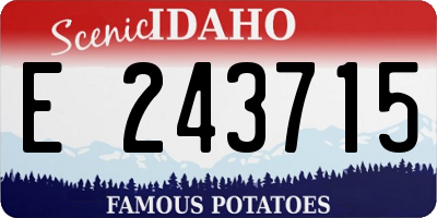 ID license plate E243715