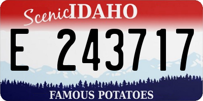 ID license plate E243717